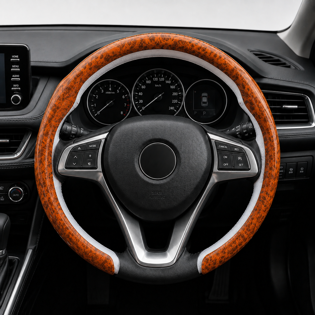 5D Steering Wheel Cover - Orange Pattern