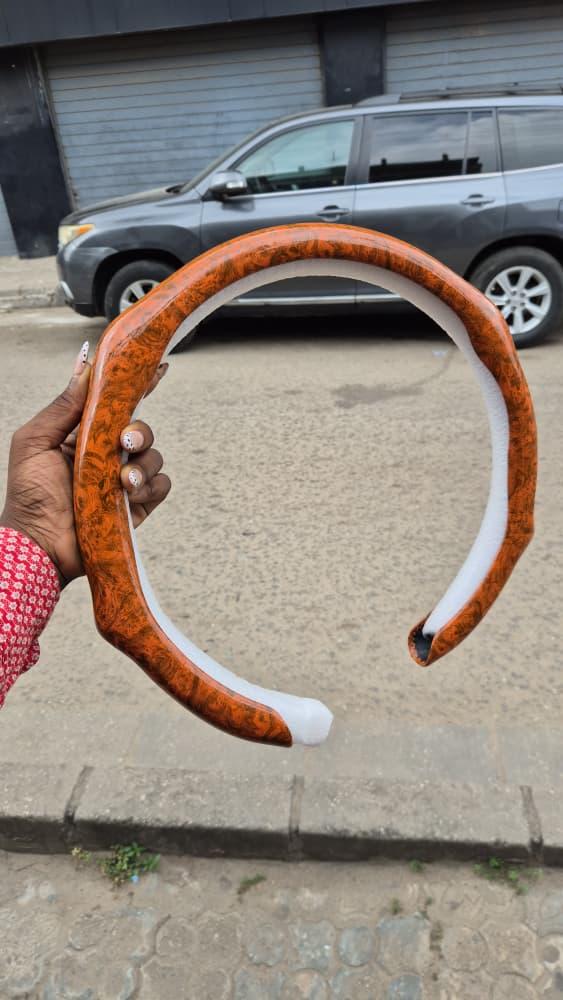 5D Steering Wheel Cover - Orange Pattern view 2