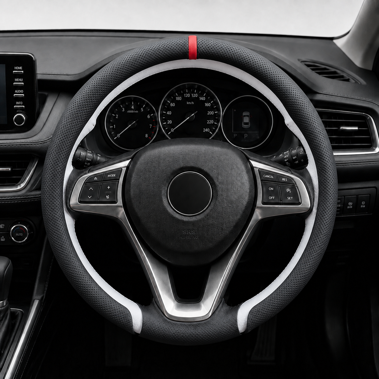 5D Steering Wheel Cover - Plain Black