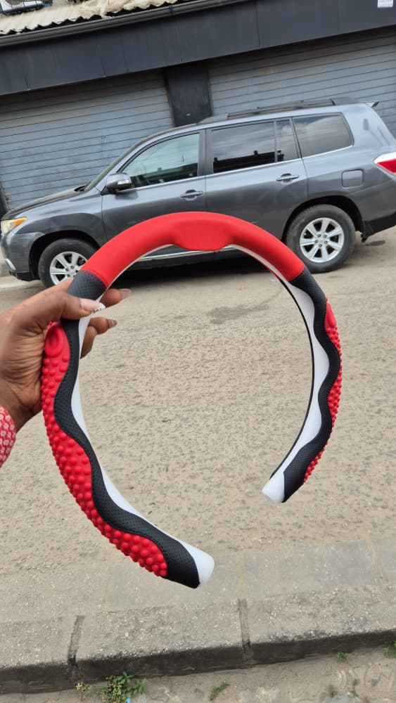 5D Steering Wheel Cover - Red and Black