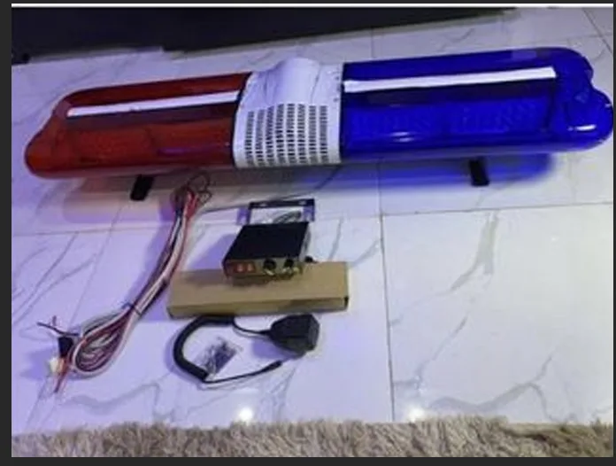 LED Revolving Escort Patrol Light with Mic and Siren view 3