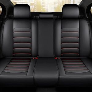Design Pure Leather Red & Black Seat Cover