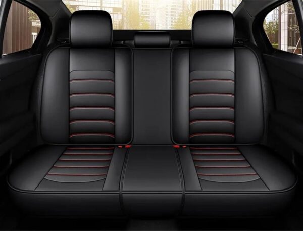 Design Pure Leather Red & Black Seat Cover