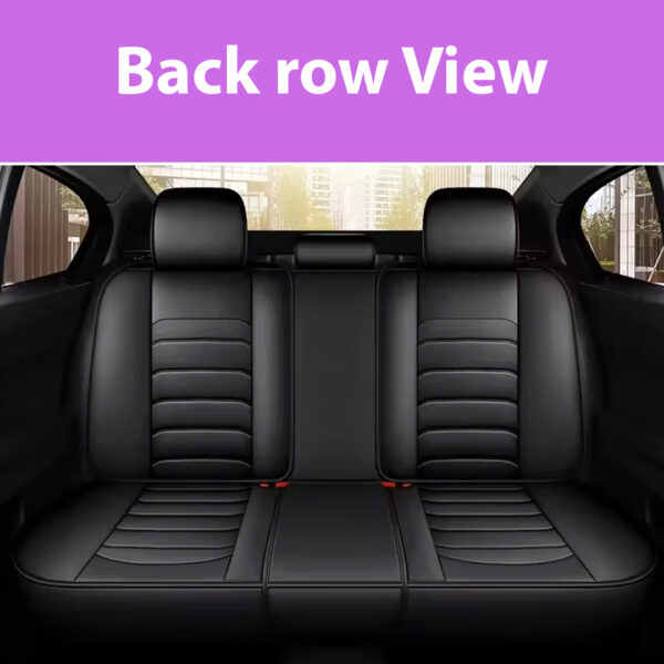 Universal Pure leather Car Seat Cover - pure black