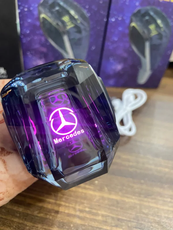 Mercedes Benz Crystal Gear Knob With Multi‑Color LED Light