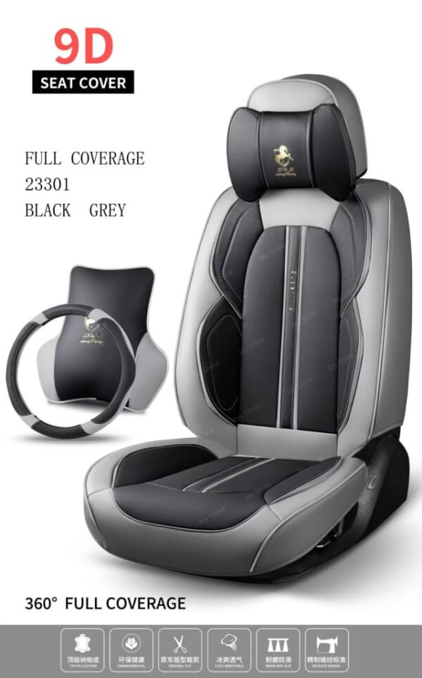 7-Seater Toyota Highlander Seat Covers in Grey & Black 7-Seater Toyota Highlander Seat Covers in Grey & Black