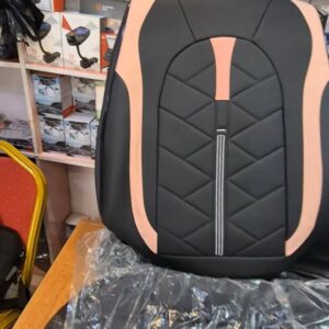 Leather Pink and Black car seat cover carfanzy