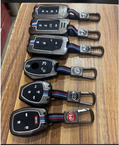 Premium Metallic Remote Holder & Luxury Remote Cover (all cars)